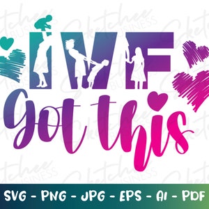 FIV a obtenu ce SVG, Fertilité svg, Traitements de FIV, Fichiers coupés Cricut, Silhouette, FIV maman, Traitements de l’infertilité, miracle arc-en-ciel bébé svg