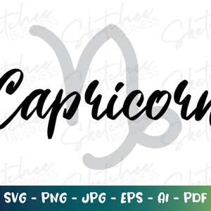 Steenbok Dierenriem SVG, Steenbok Teken, Steenbok Astrologie, Horoscoop SVG, Steenbok, Cricut Cut File, Sterrenbeeld, Steenbok Astrologie