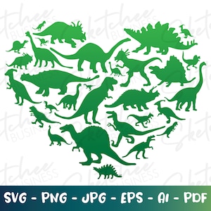 Dinosaur Heart SVG, Kids Dinosaur SVG, Valentine&#39;s Day Shirts svg, Valentine Gift, Kid&#39;s Shirt svg, Cut File Cricut, Valentine Dinosaur SVG