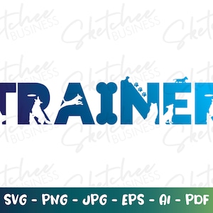 Hundetrainer svg pdf png, Hundetrainer svg, Hundeliebhaber, Cricut Cut Dateien, Silhouette, Hundeliebe Geschenkideen, Training Haustier Hunde, Welpe Trainer Shirts