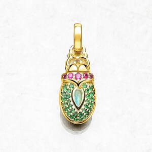 Pendentif or scarabée scarabée tout neuf en argent Sterling 925 bijoux vintage Europe Bijoux accessoires cadeau pour femme filles