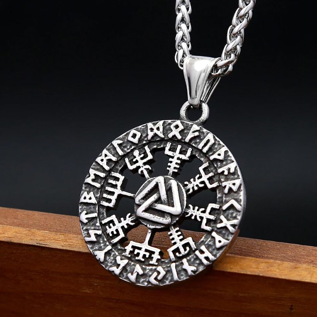 Viking Rune Brand Viking Rune Stainless Steel Pendant, Nordic Amulet Necklace - Etsy