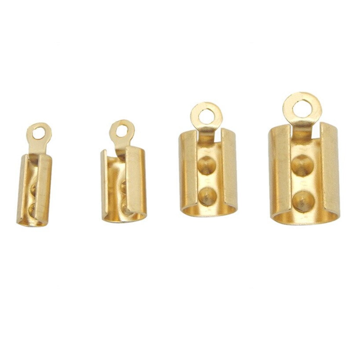 20pcs/lot Stainless Steel Cord Crimp Clasps with Jump Rings Etsy