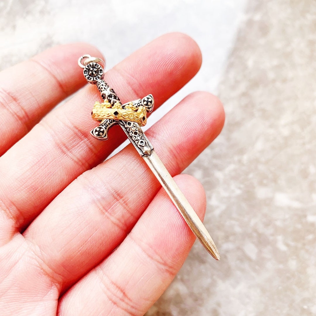 Sword With Crown Spring New Fine Jewelry Europe Style Sterling Silver