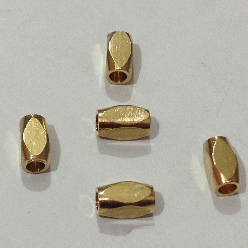 50pcs 3x6mm Vintage Original Brass Spacer Beads Round Flat Etsy