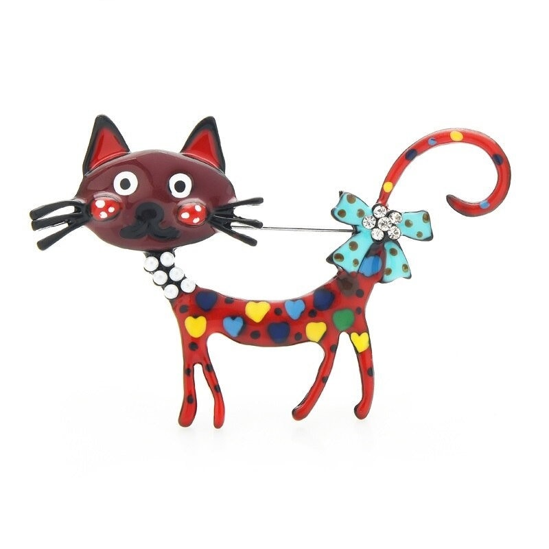 Broche Chat Bicolore