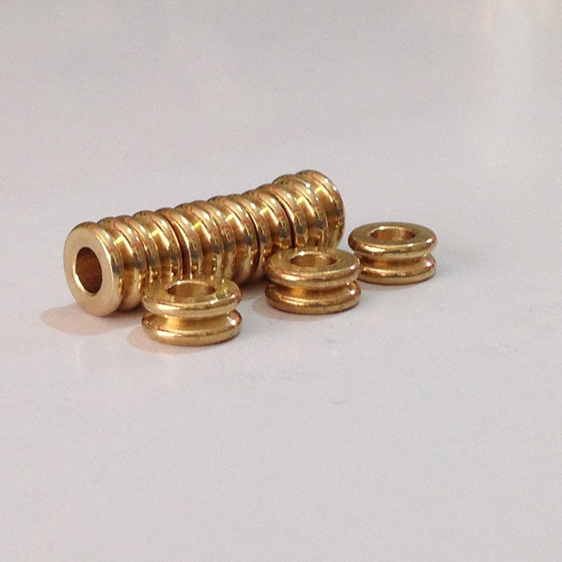 50pcs 5/6/7mm Original Brass Round Flat Metal Copper Spacer Etsy
