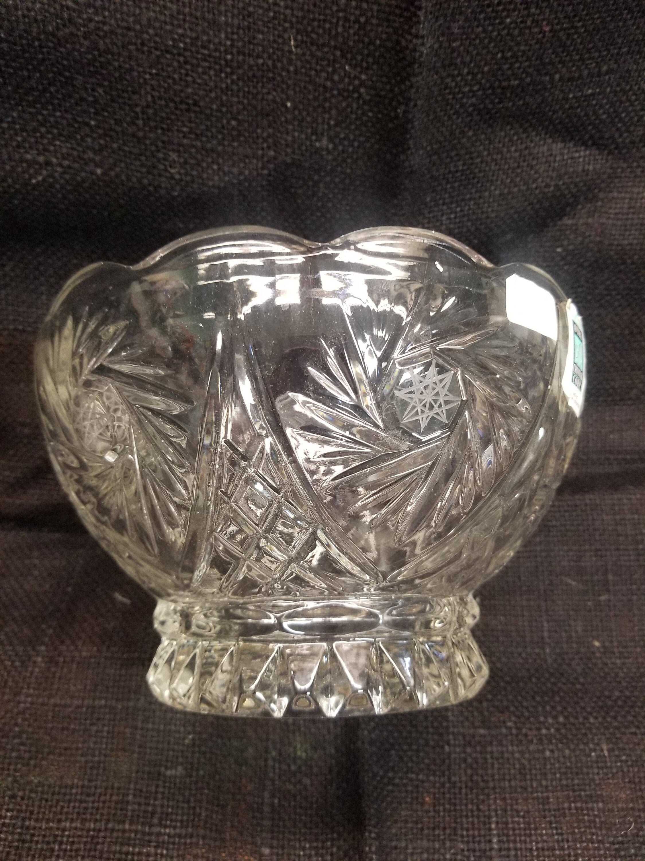 Vintage Star of David Lead Crystal Bowl 8 Cut Glass Etsy