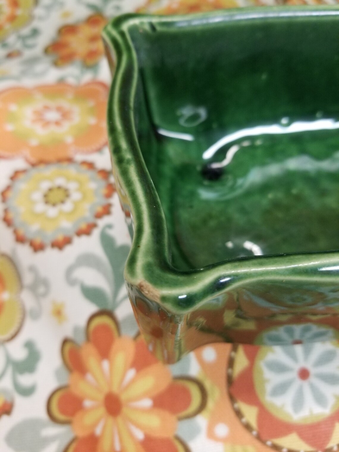 Vintage McCoy USA UPCO Glazed Pottery Planter Green Etsy