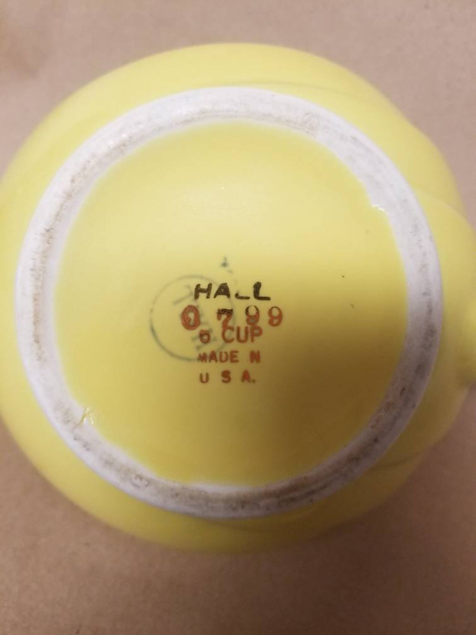 Vintage Hall 0799 6 Cup Yellow Gold Porcelain Teapot 1940s Oak Etsy