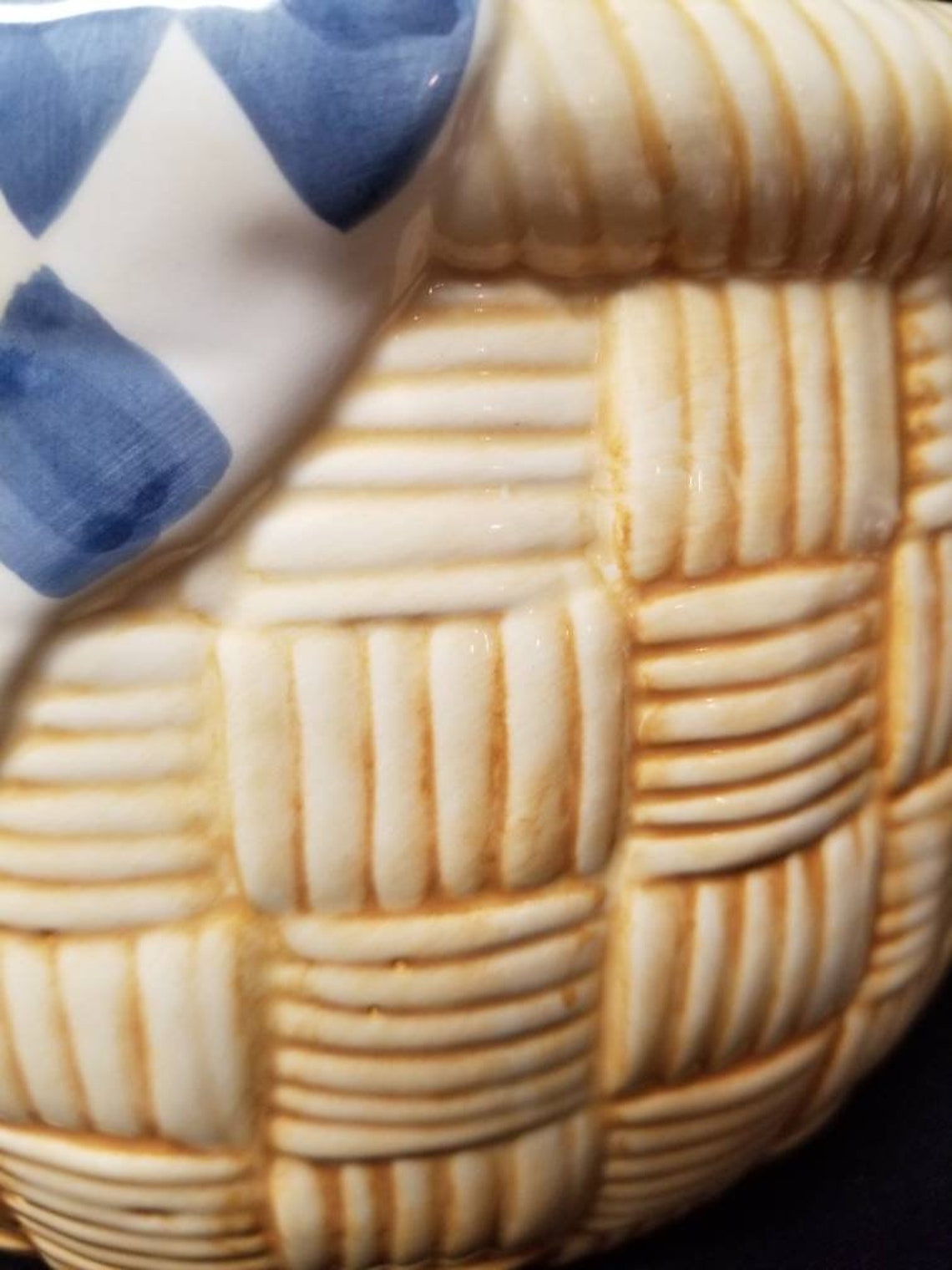 Red Apple Basket Cookie Jar International Corp. Susan Winget Etsy