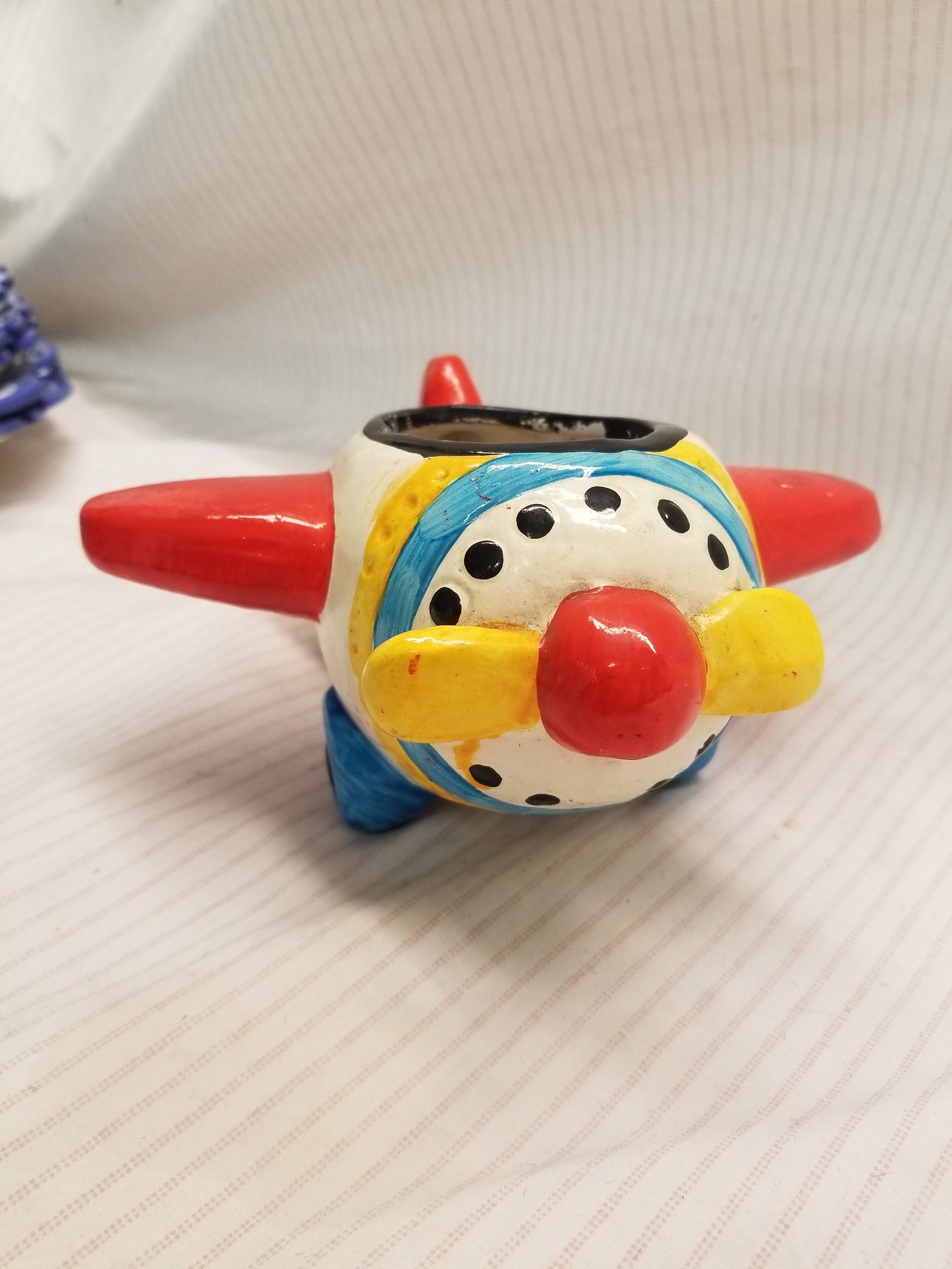 Vintage Rubens Ceramic Airplane Planter Etsy