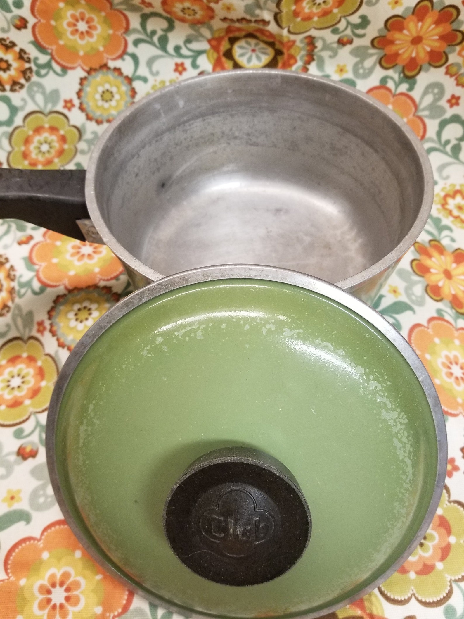 Vintage Club Aluminum Green Cookware Pot with Lid Etsy
