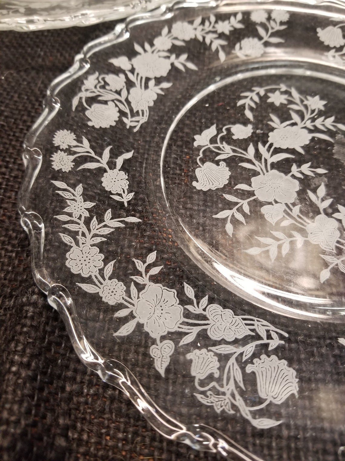Antique glass cake plates Clearance