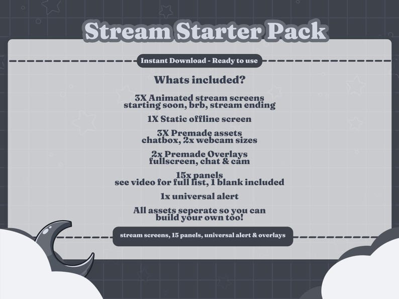 Cozy Blue Streaming Starter Pack | for Twitch / Youtube, Cozy Lo-fi ...