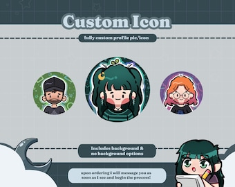 Hand-Drawn Custom Avatar | Personalized Profile Icon (Digital Download)