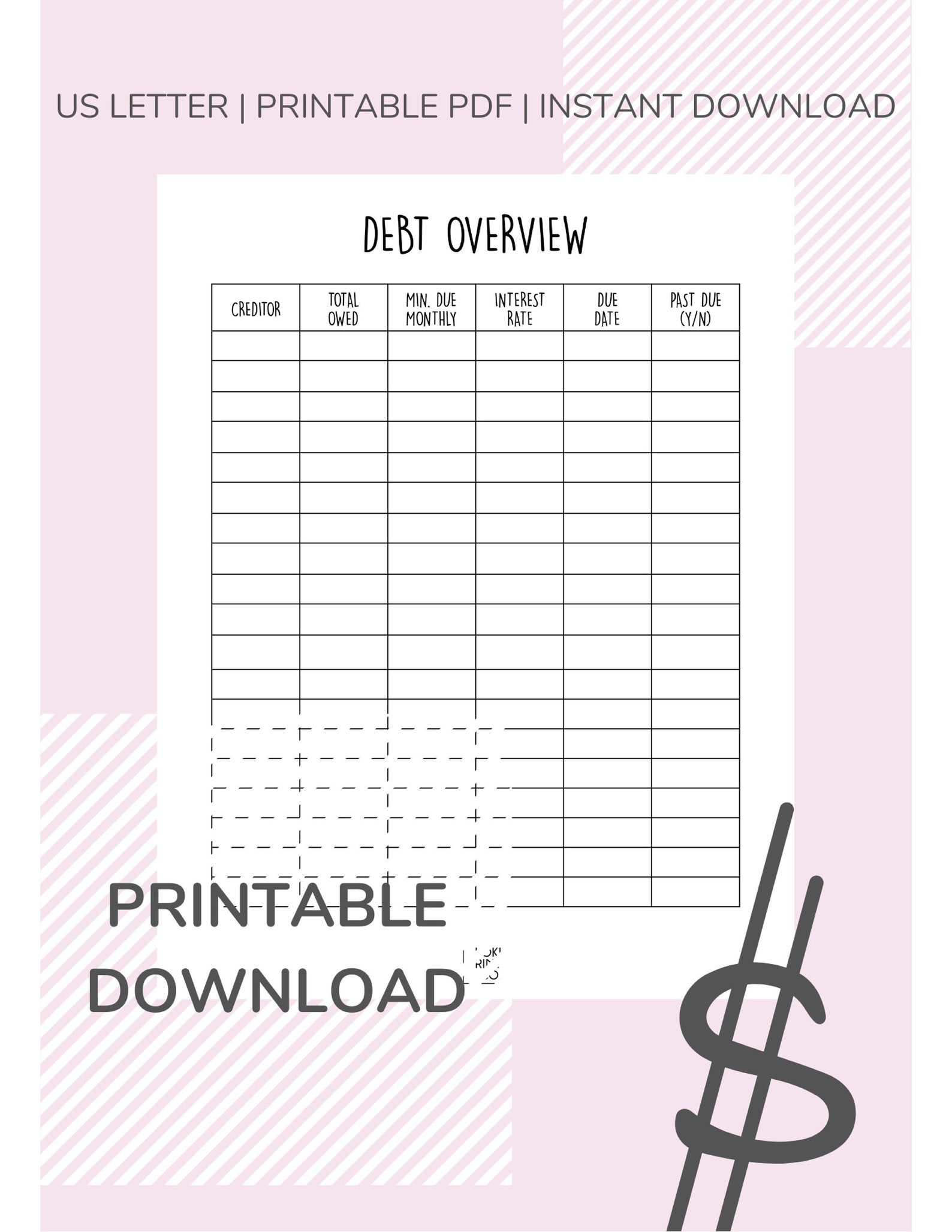 debt-overview-worksheet-digital-download-printable-pdf-etsy