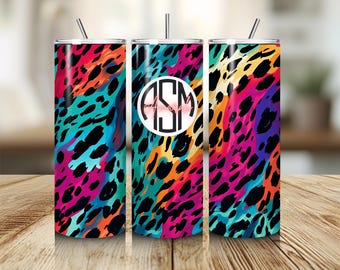 Vaso con monograma de leopardo