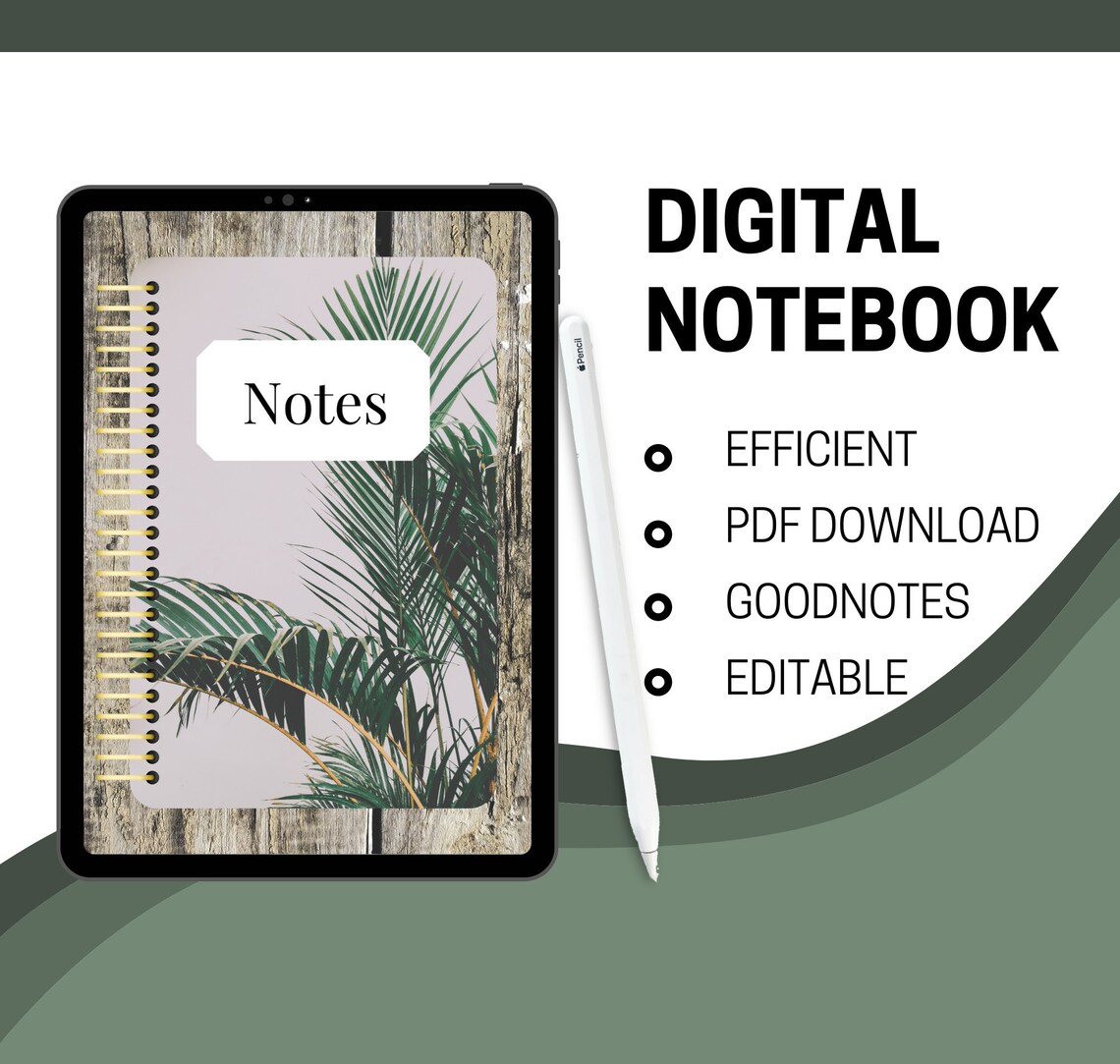 SIMPLE PLANT NOTEBOOK Minimalistic Plant themed Digital | Etsy
