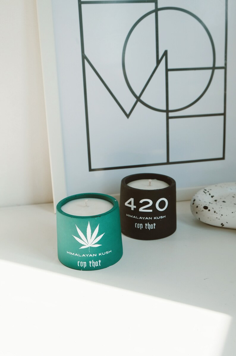 Set of 2 420 Kush Candles / Himilayan Kush Scented Candle / Etsy