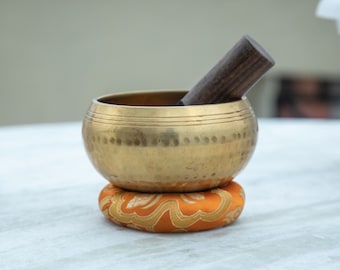 5&quot; Hand Beaten Tibetan Singing Bowl: Sound Healing, Meditation, Yoga
