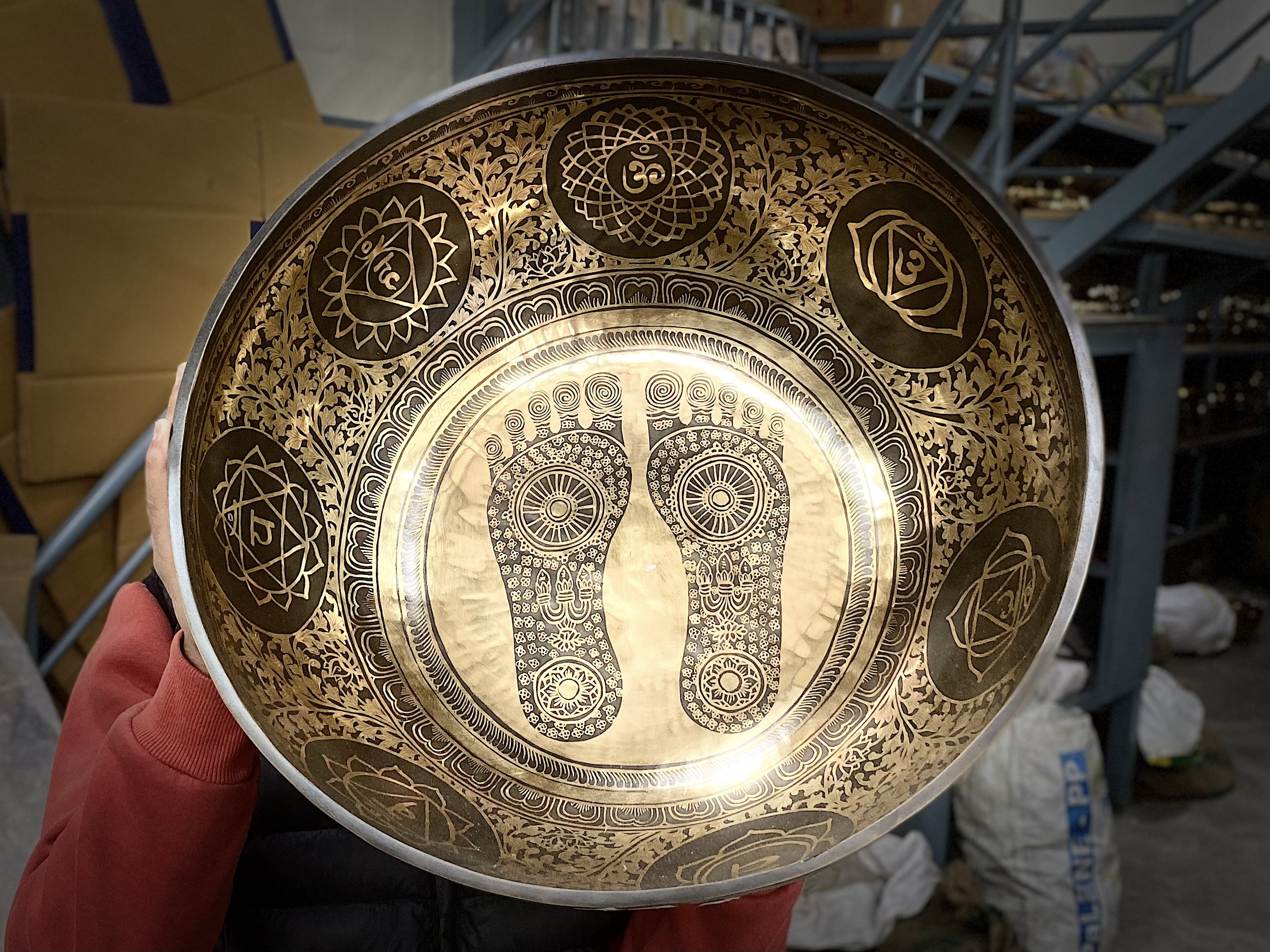 Extra Large Foot Singing Bowl Deep Vibration Healing Bowls for Chakra