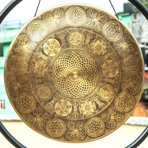 50-100 cm Extra large sound healing Tibetan gong- handmade gong bell - healing gong - meditation yoga - made from Nepal