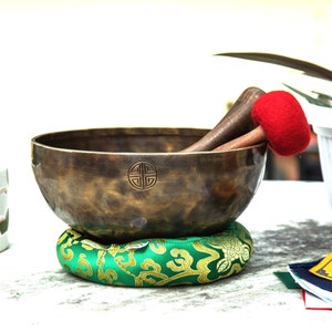 10-inch Full moon Singing Bowls-Tibetan singing bowl  - Professional Healing Set for meditation yoga sound bath well being