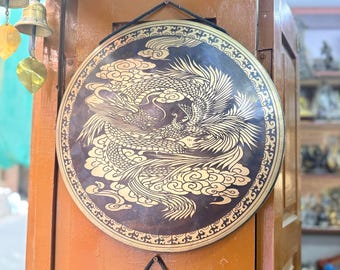 Handgemaakte bronzen helende gong uit Nepal voor meditatie, yoga, reiki, geluidstherapie en spirituele ontspanning