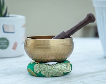 3&quot; Hand Beaten Tibetan Singing Bowl: Sound Healing & Meditation