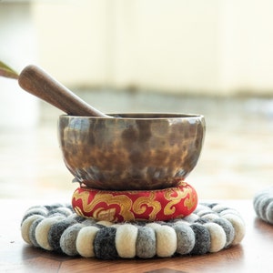 5 inch Tibetan Singing Bowl Set: Handmade Therapy Bowl for Meditation