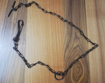 Vintage Rusty Iron Chain: Architectural Salvage, Rustic Hardware (120cm)