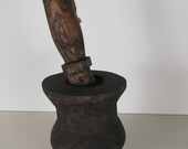 Mortar, Ottoman style wooden pestle mortar ,mortar and pestle , wood mortar pestle,wood mortar,olive wood mortar,mortar pestle set