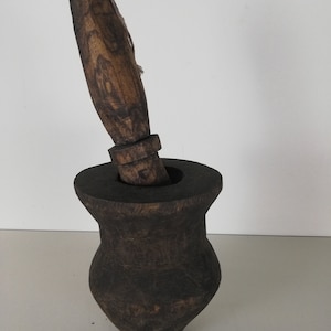 Mortar, Ottoman style wooden pestle & mortar ,mortar and pestle , wood mortar pestle,wood mortar,olive wood mortar,mortar pestle set
