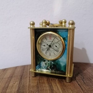 Miniature Painting Clock, Vintage Clock, Mechanical Clock, Animated Clock, Chimp Clock, Clock, Alarm Clock, Table Clock,Antique Clock