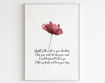 Jungkook Seven Lyric Art Print: BTS Minimalist Home Decor (Digital Download)