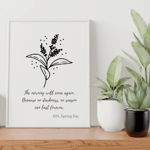 BTS Spring Day Quote Art Print Set (Digital Download)