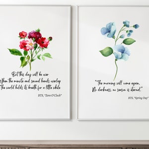 BTS Bundle Quotes| Set of 14, Instant Download, BTS Quote, Printable Art Wall, Wall Art Quote, Home Decoration, Minimalist Artwork