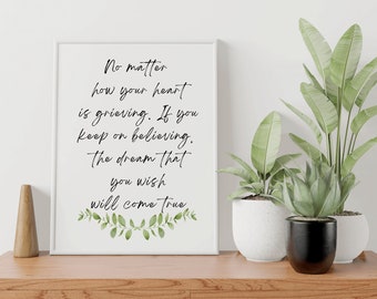 Inspirational Quote Art Print: Keep On Believing, Home Decor (Digital Download)
