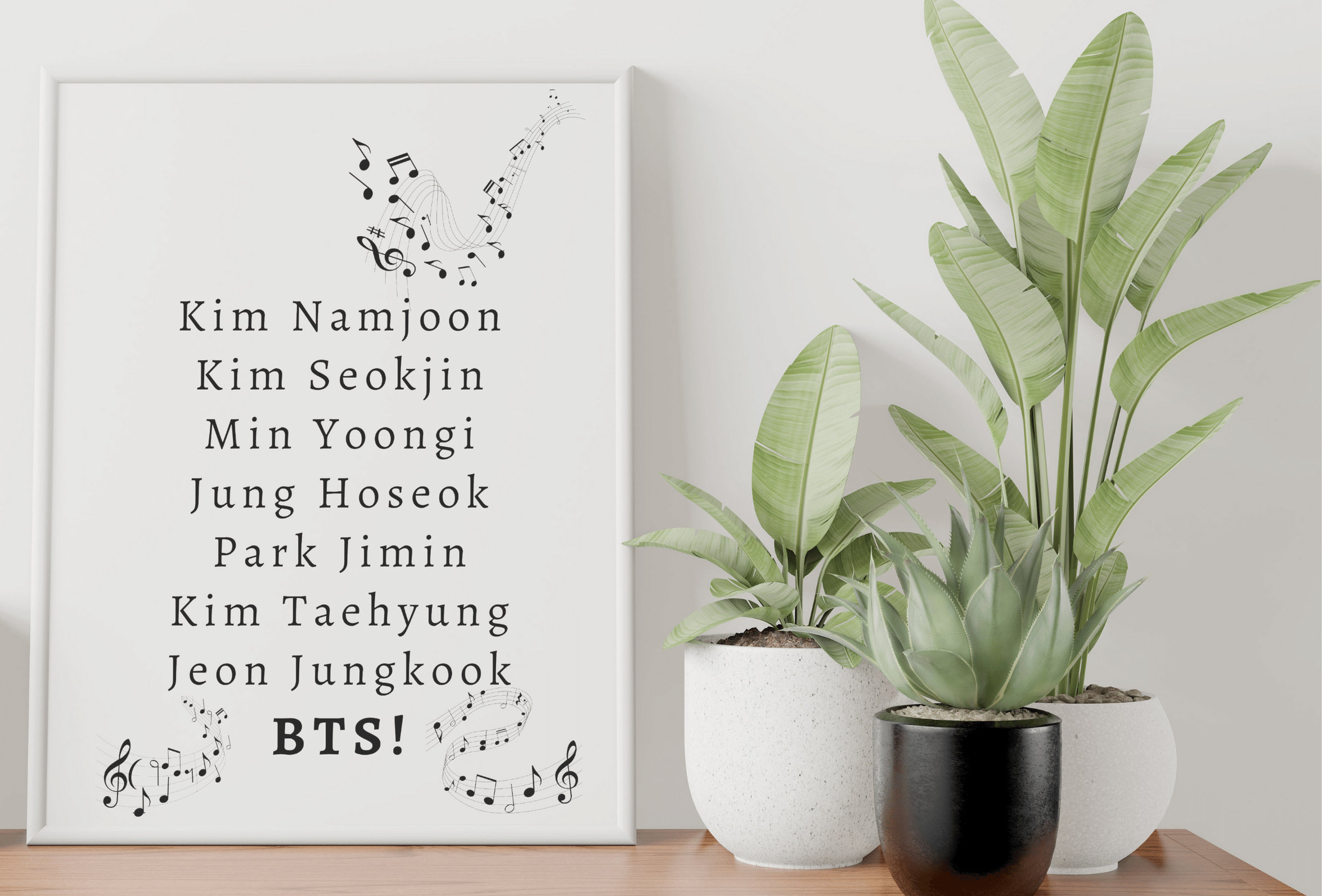 BTS Fan Chant Printable Art: Kpop Minimalist Decor (digital