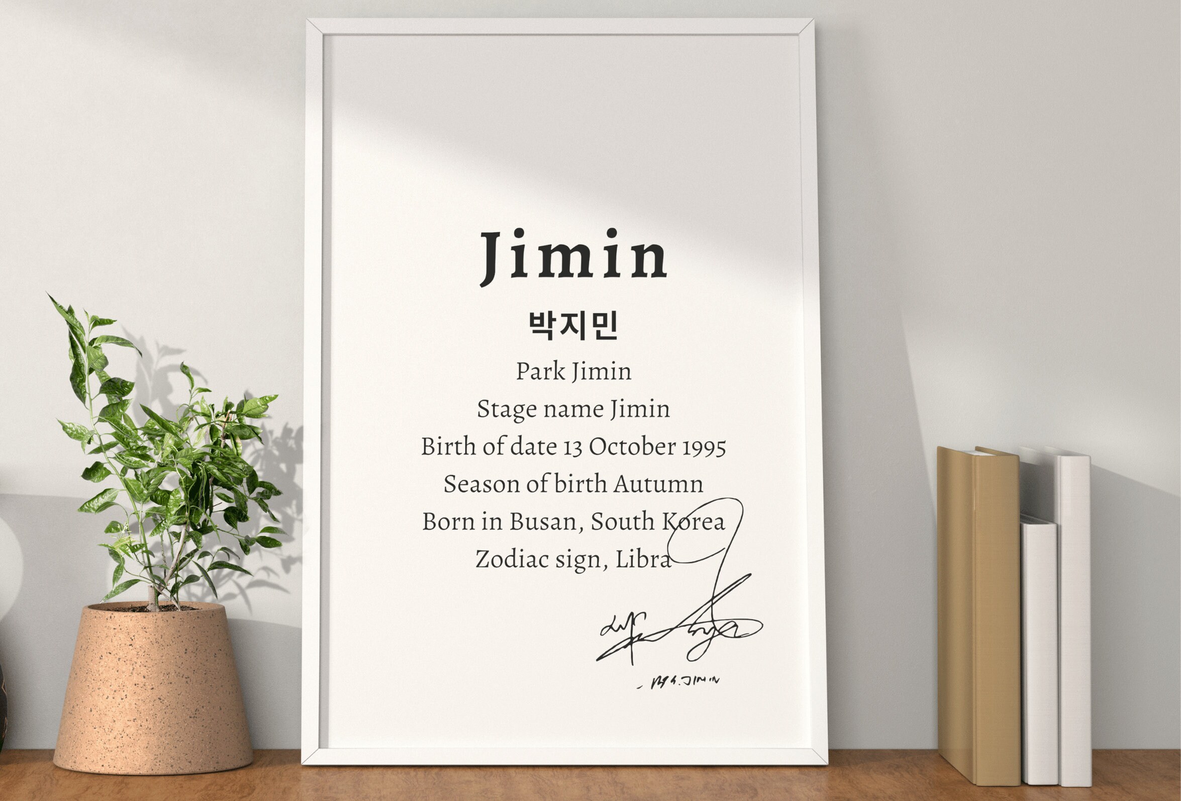 BTS Jimin Printable Art: Kpop Minimalist Home Decor (digital