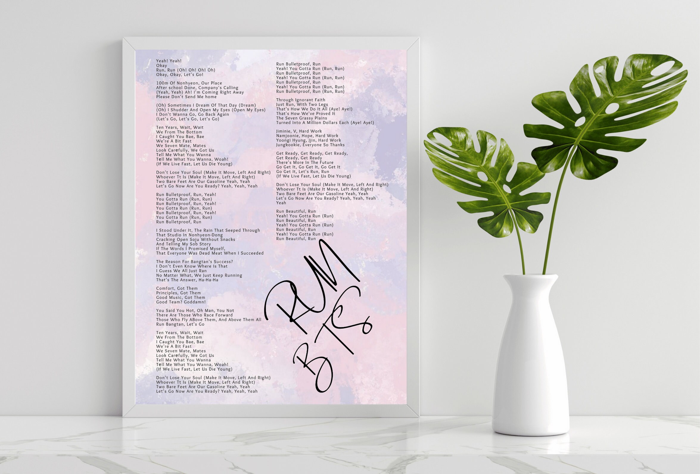 BTS Lyrics ⁷ on X: Stop runnin' for nothin' Paradise - BTS --- @BTS_twt  #lyrics #AnswerIn7Days #LOVE_YOURSELF  / X