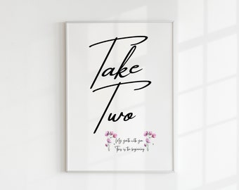 BTS Quote Art Print: 'Take Two' Kpop Home Decor (Digital Download)
