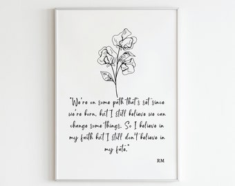 Kim Namjoon Quote Art Print: BTS Kpop Home Decor (Digital Download)