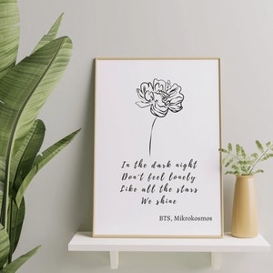 BTS QUOTES |Mikrokosmos & Paradise, Set of 9, Instant Download, Digital Download, BTS Printable Art Wall, Kpop Quote, Home Decor