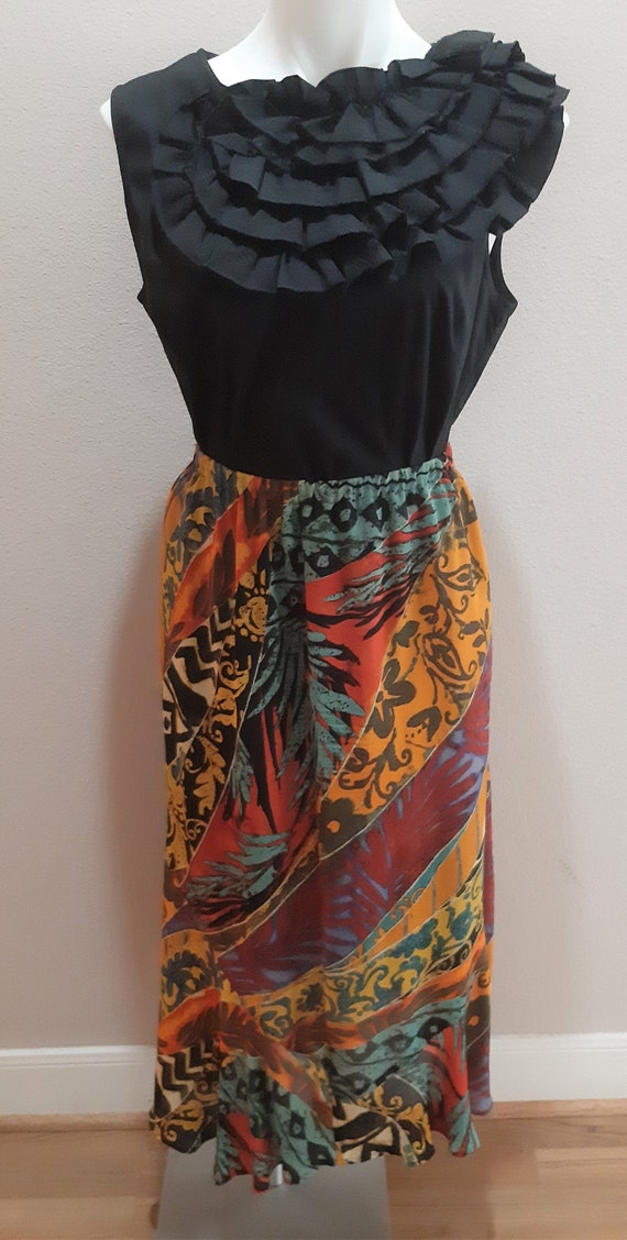 Tribe Vibes | silk summer skirt |  size large (12)