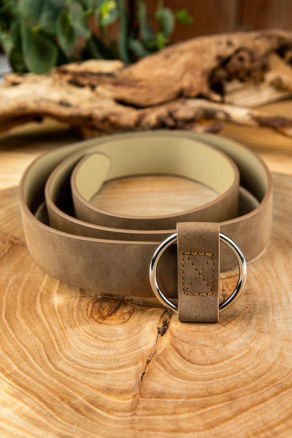 Aurélien  Beige Suede Leather Belt