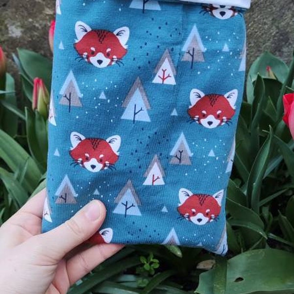 Pochette pour livre de poche motifs panda roux