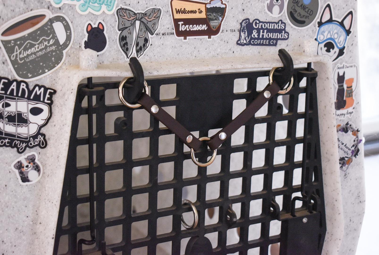 Dog Crate Strap: Fan or Water Bucket Holder