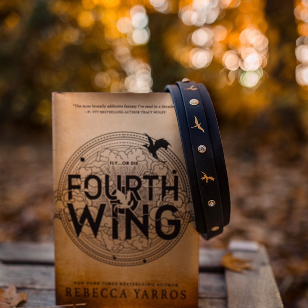 Bookish Dog Collar: Dragon Riders, Fourth Wing inspired